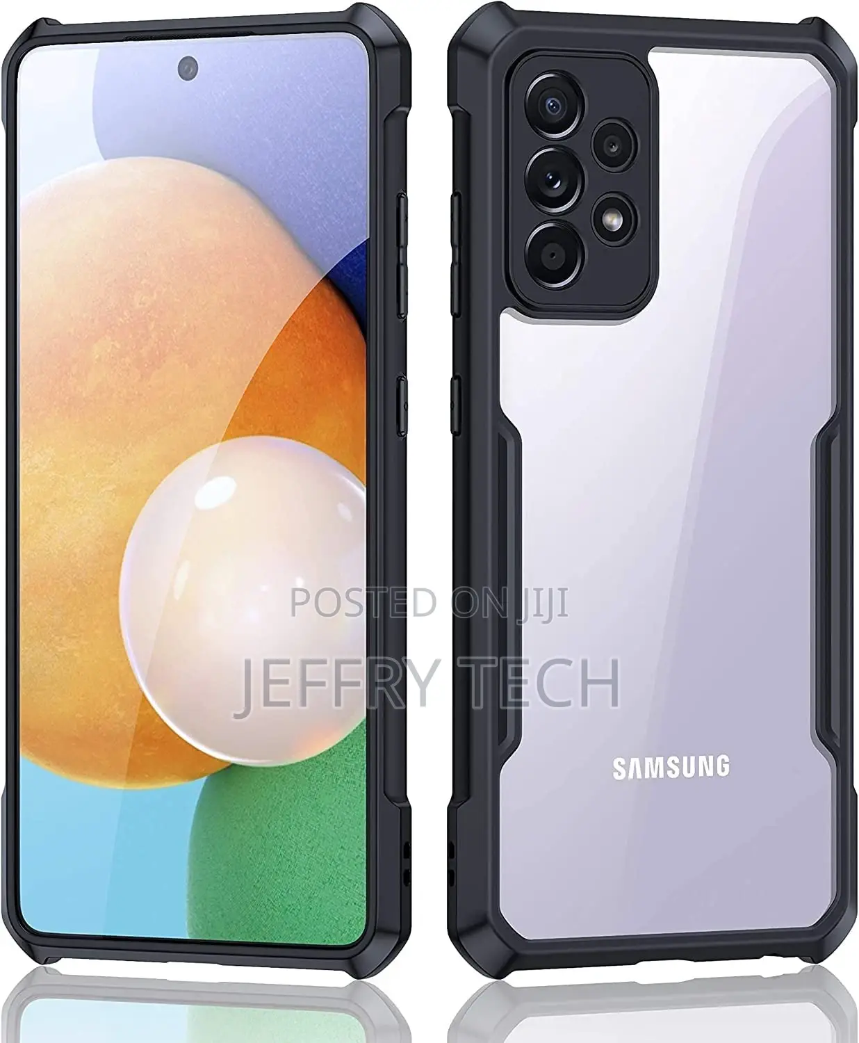 Samsung A73 5g Clear Acrylic Back Cover With TPU Frame Shock