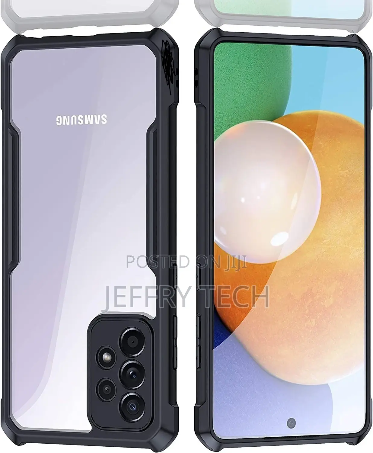 Samsung A73 5g Clear Acrylic Back Cover With TPU Frame Shock
