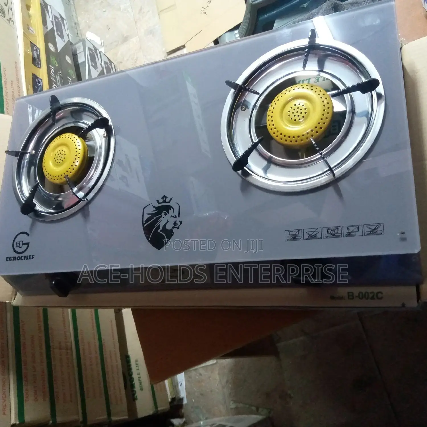 Table Top Glass Two Burner