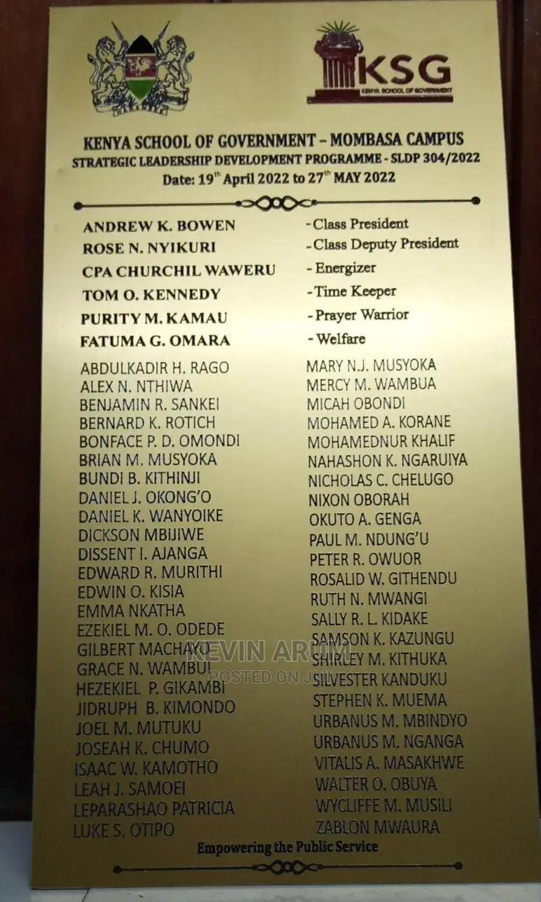 Engraving Plaque