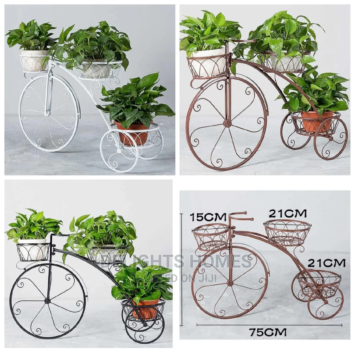 Flower Pot Rack Bicycle Style