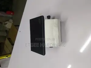 Black Tissue Holder With Phone Holder