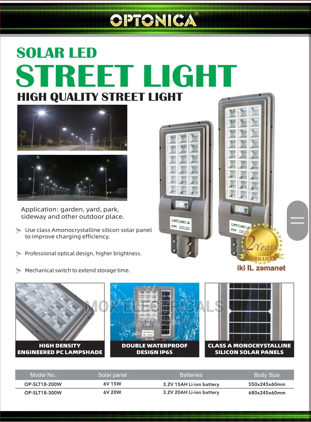 200watts Solar Street Security Light