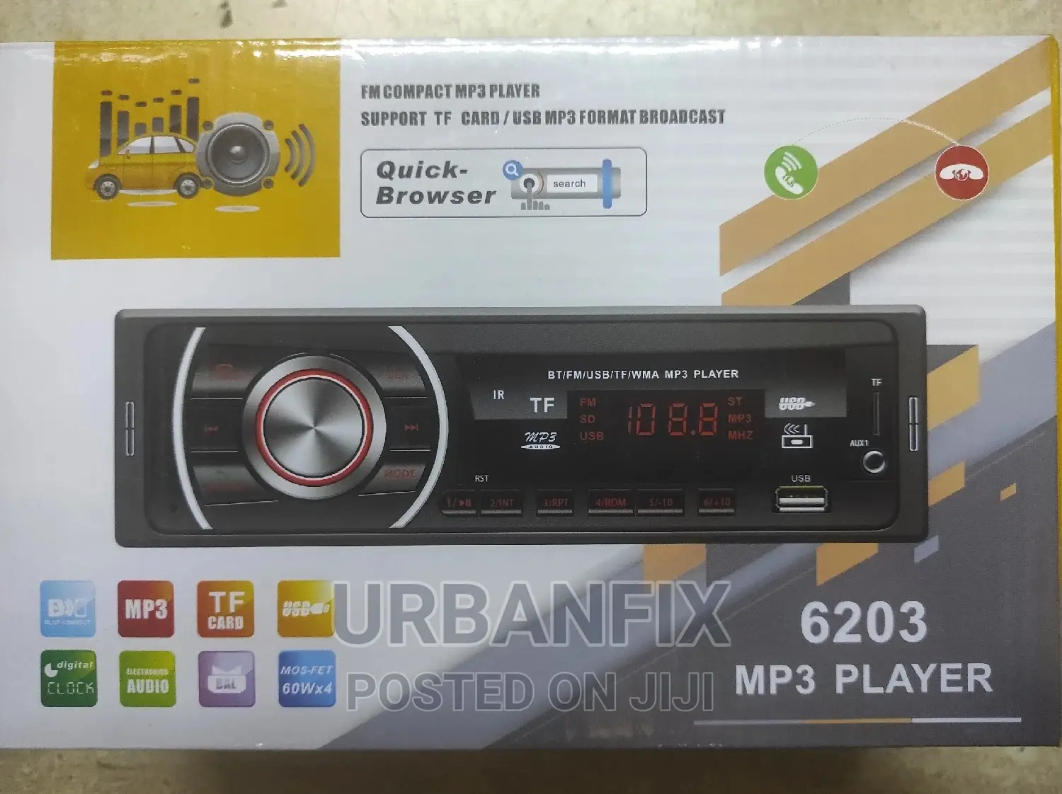 Brand New Bluetooth Car Radio With FM, USB, Aux