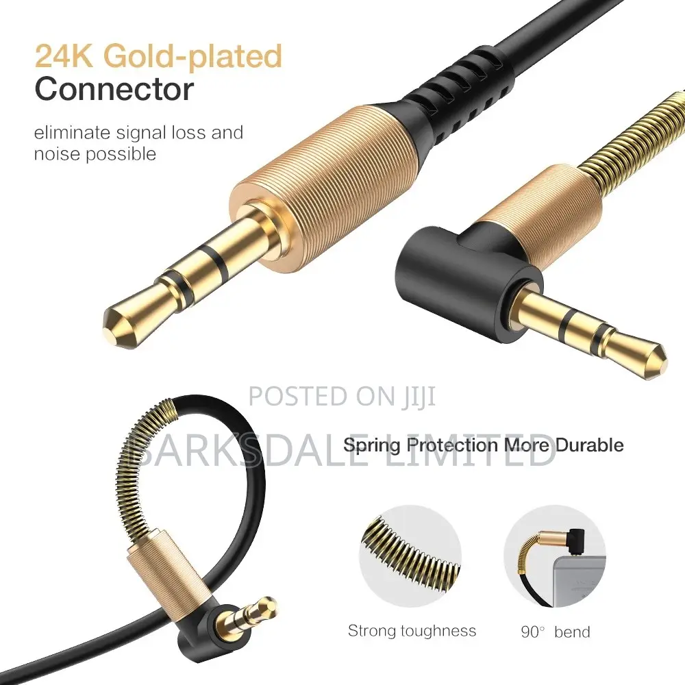 Audio Cable 3.5mm Male to Male Headphone Jack 1.7m