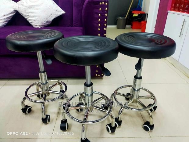 Black Manicure Pedicucure Stools - main view