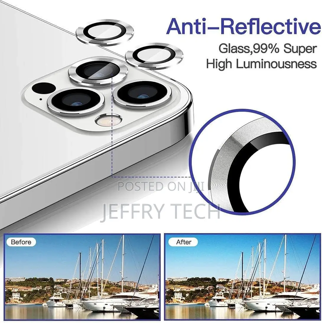 iPhone 12 Pro Max Camera Lens Protector, Silver