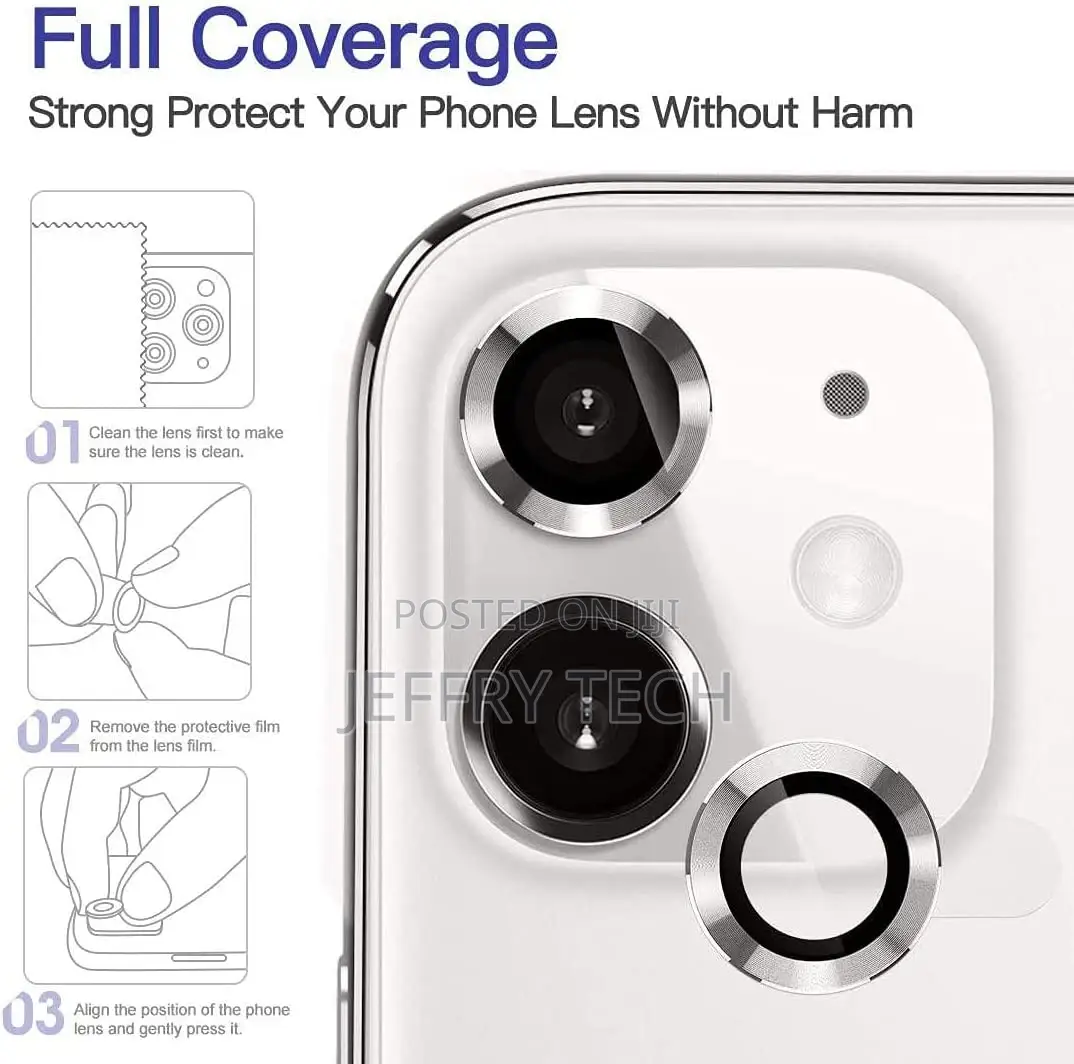 iPhone 12 Pro Max Camera Lens Protector, Silver