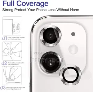 iPhone 12 Pro Max Camera Lens Protector, Silver
