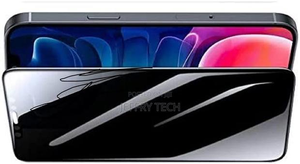 iPhone 12 Pro Max Privacy Full Glass Screen Protector - Blac - thumbnail 2