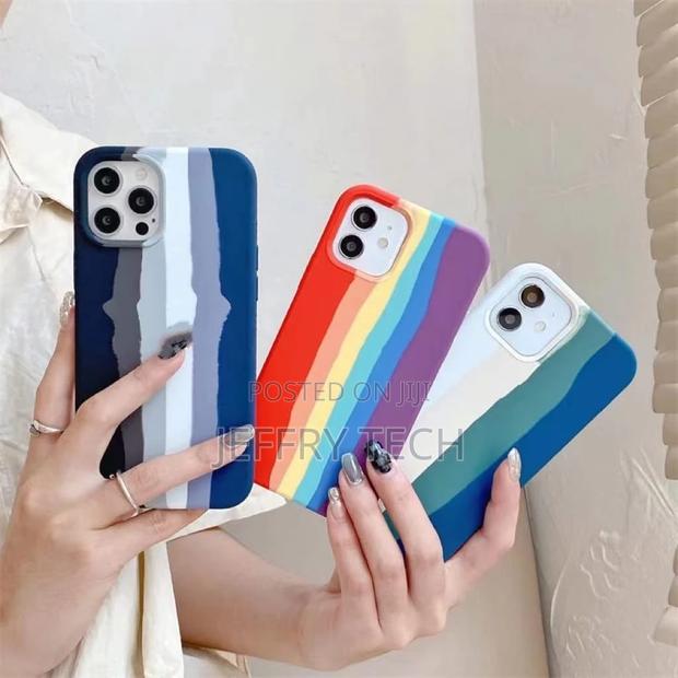 Silicone iPhone Phone Case Cover for iPhone 12 Pro Max (Mult - thumbnail 2