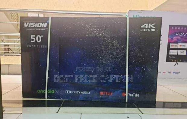 Vision Plus 50" Frameless Uhd Smart Android Tv - Black - thumbnail 2