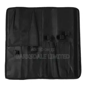 5 Pocket Chef Roll Bag Roll Carry Bag Storage Pouch Black