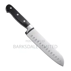 Santoku Knife Black Stainless Steel Edge Professional Chef Knives