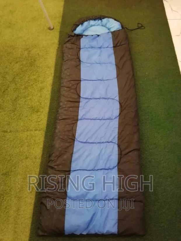 Colourful Quality Blue Stripped Sleeping Bag - main view