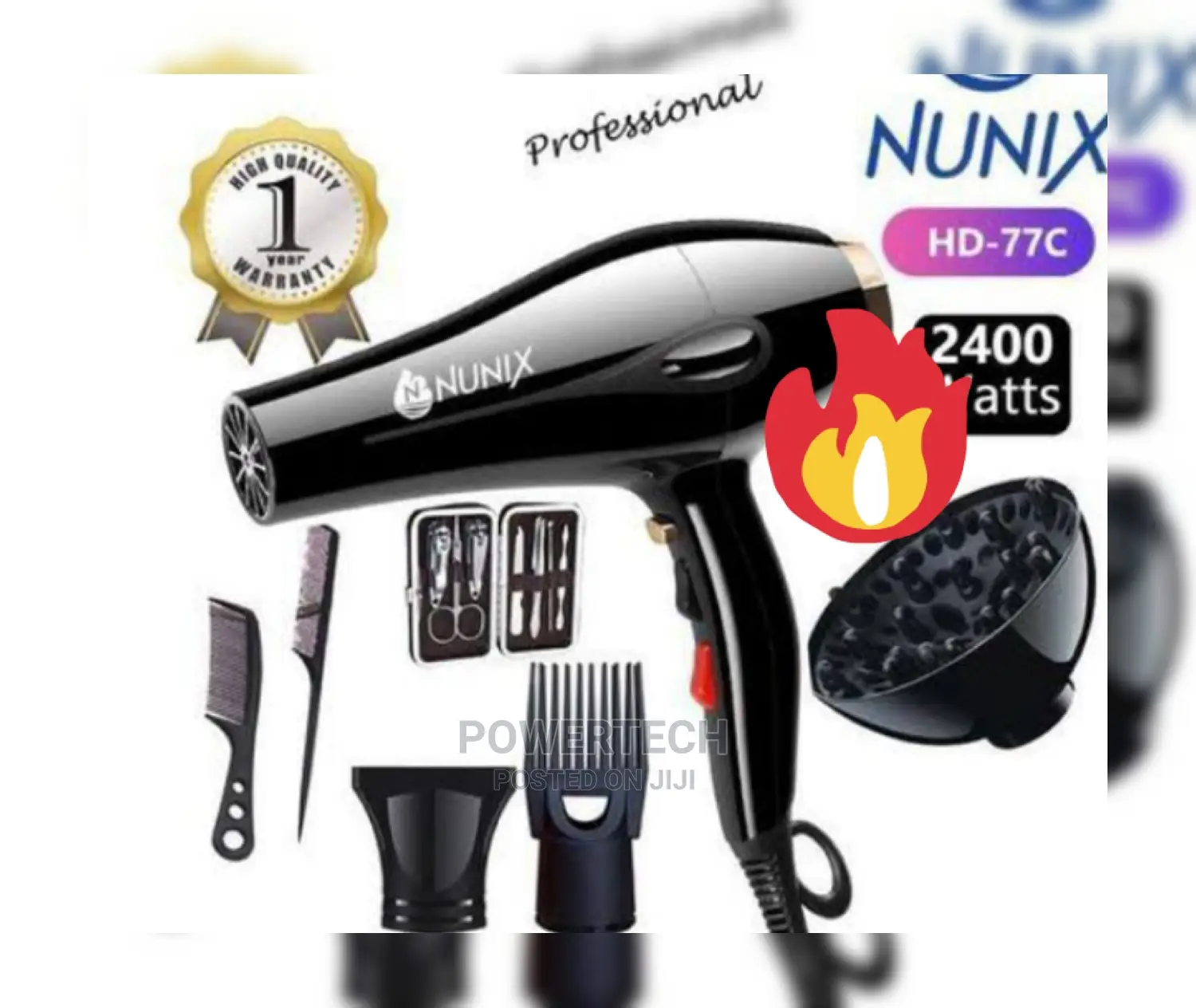 Blowdryer With Accessories - Nunix" **