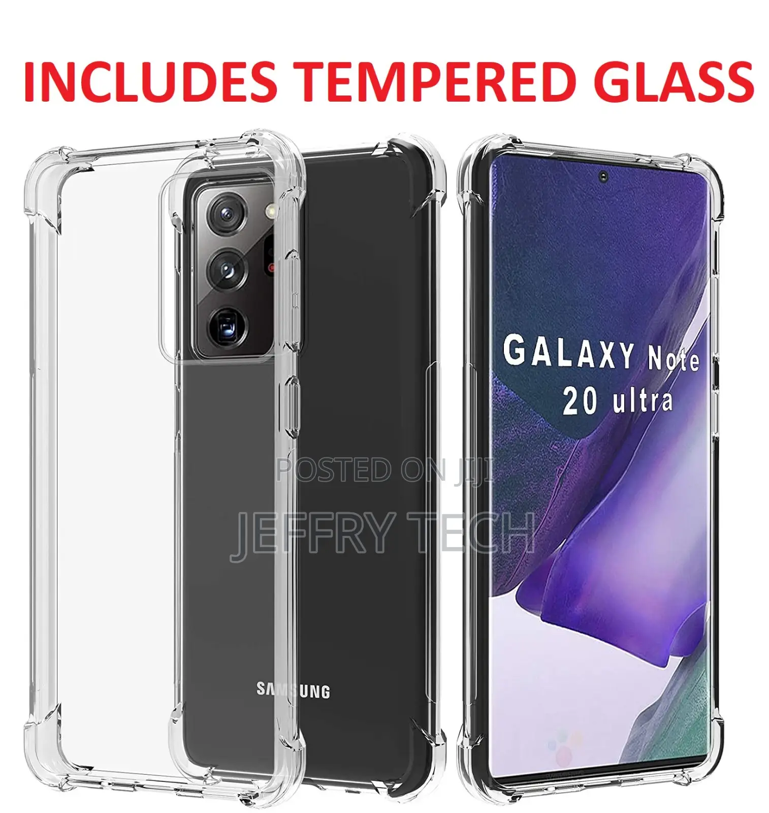 Samsung Galaxy Note 20 Ultra Clear Case Slim Gel Glass Scr