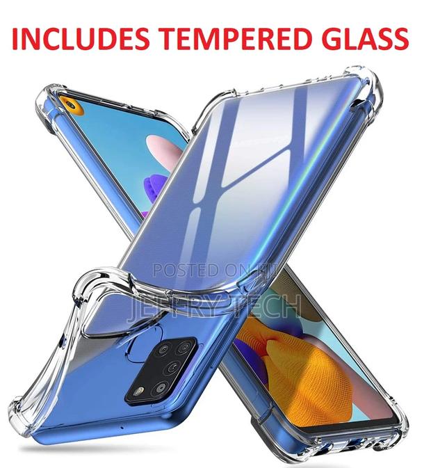 Samsung Galaxy A21S Clear Cover Case Slim Gel Cover Glass - main view