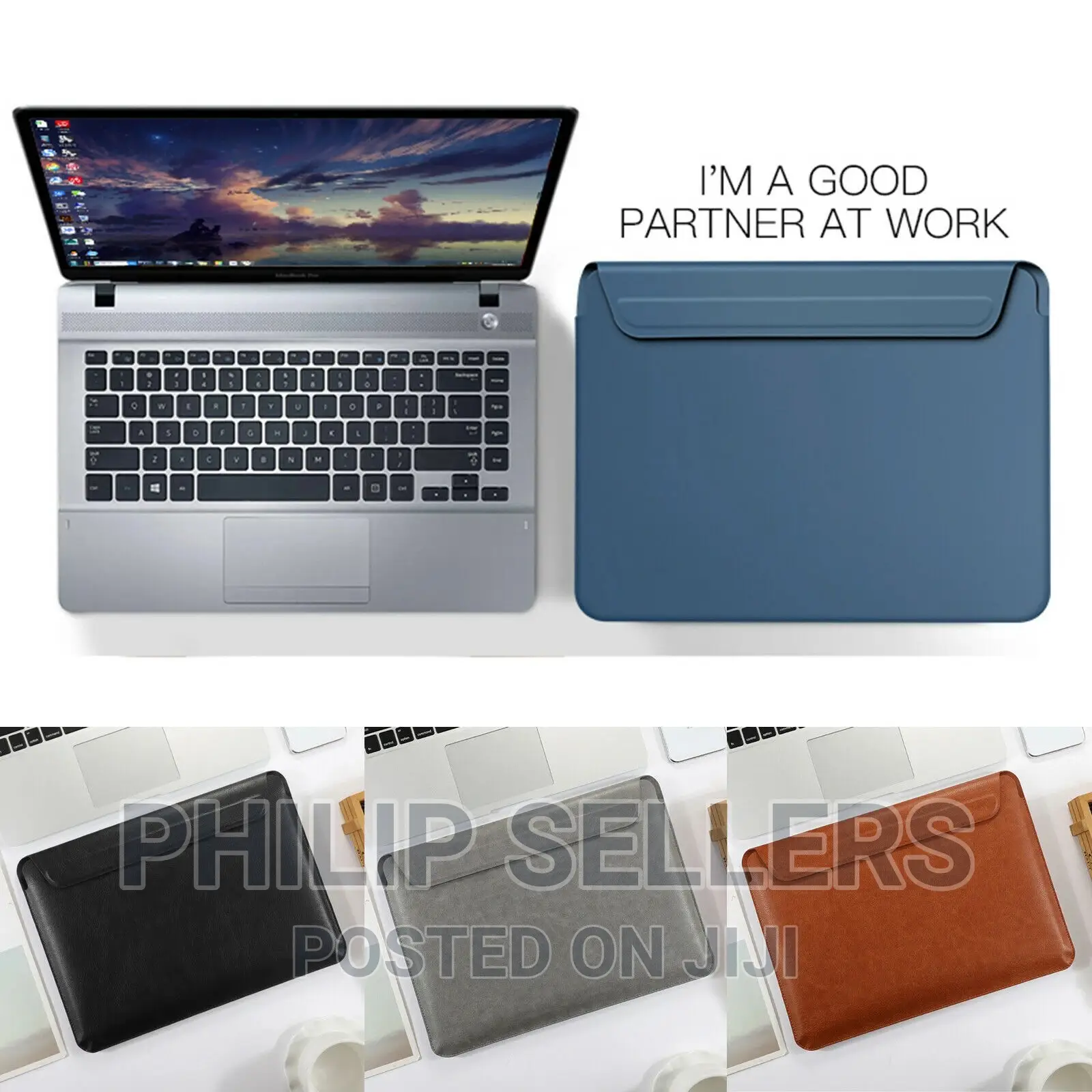 Leather Laptop Sleeve Bag Cover Case Shell for Macbook Pro/A