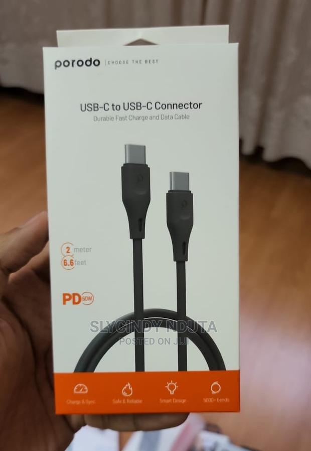 Porodo Usb-C to Usb-C Connector Cable - thumbnail 2