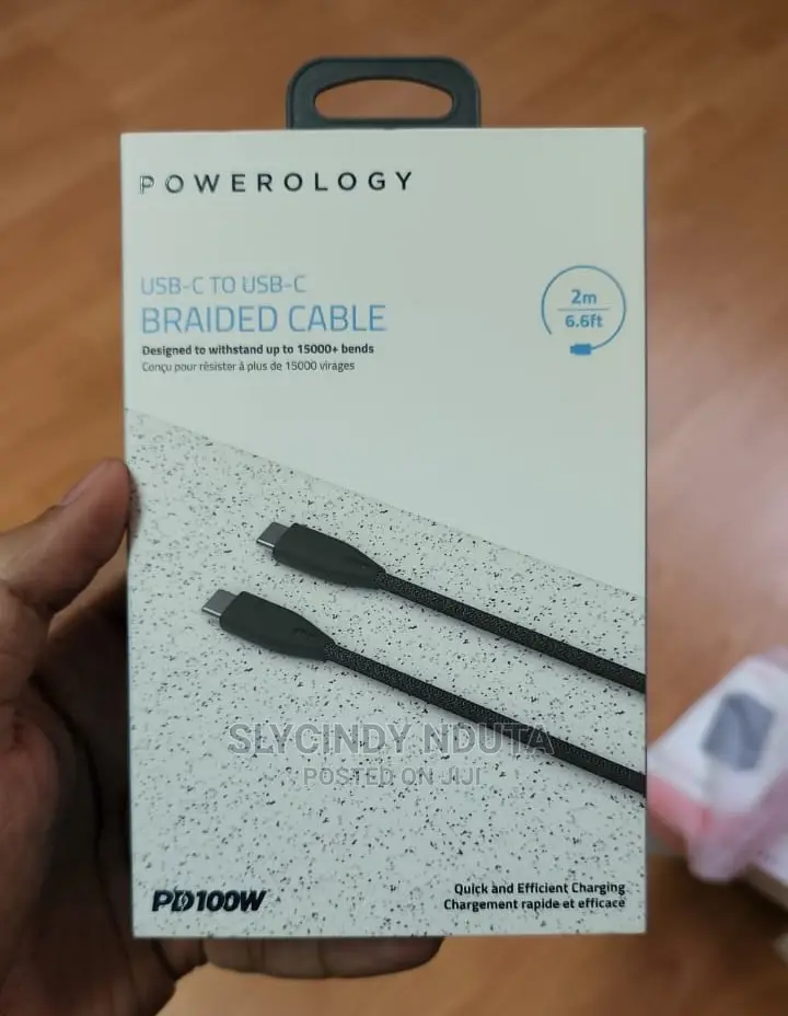 Powerology Usb-C to Usb-C Braided Cable