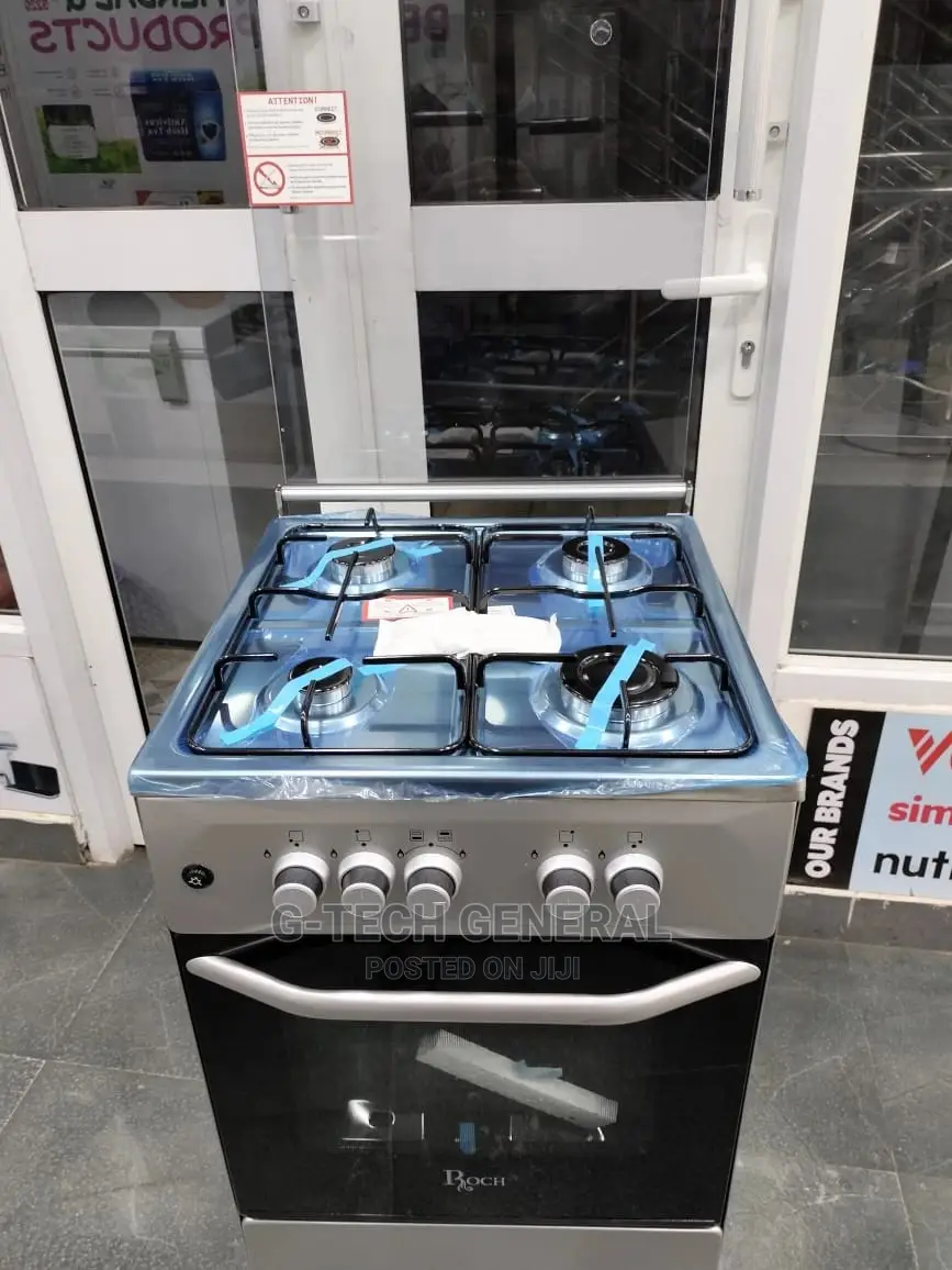 Roch 4 Gas 50*55 Standing Cooker-Silver