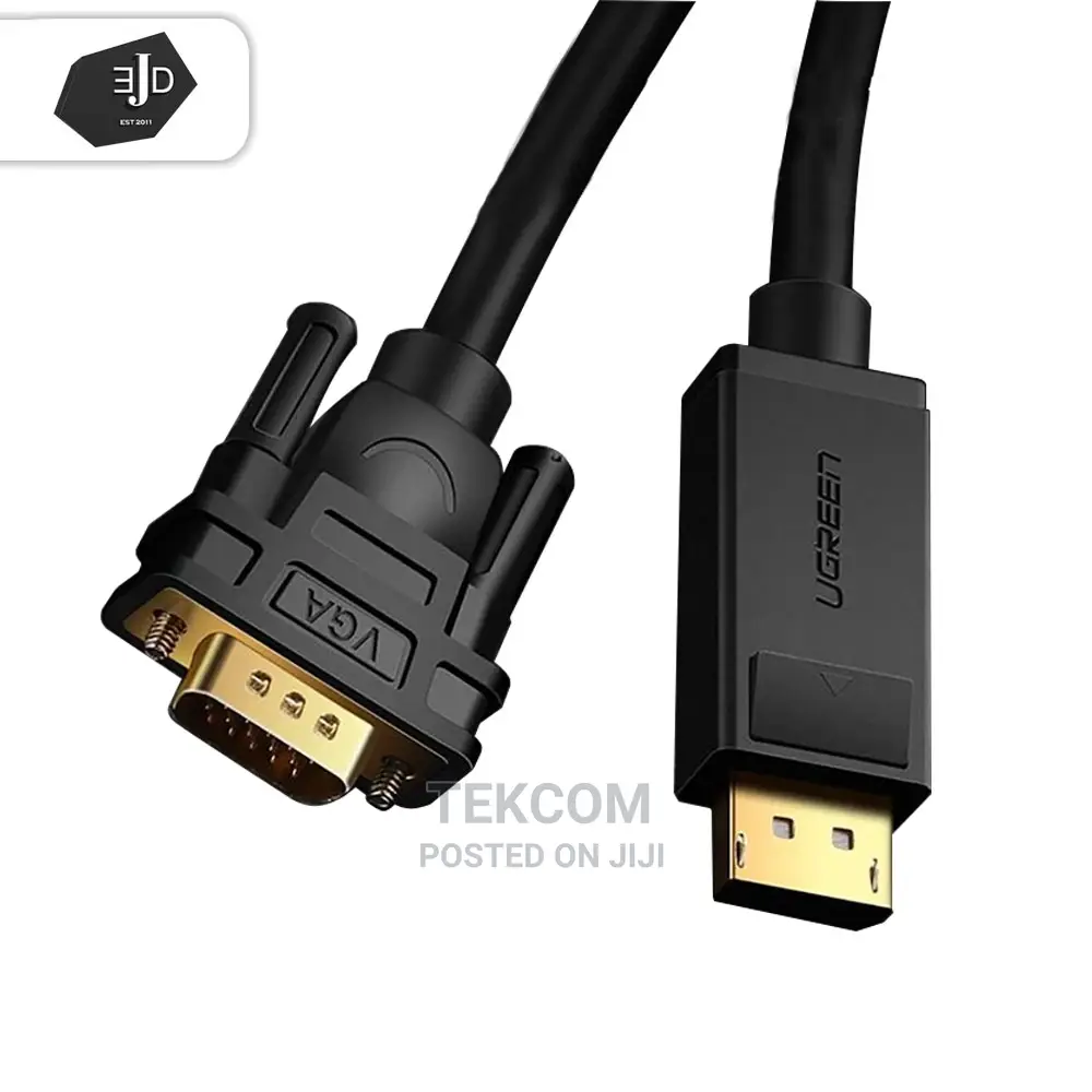 UGREEN DP Male to VGA Male Cable 1.5m (Black) - DP105