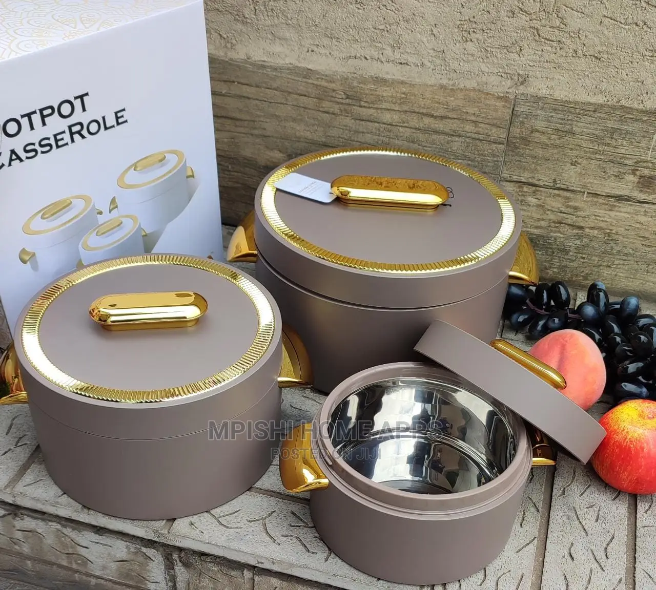Luxurious Insulated Hotpots 3pcs