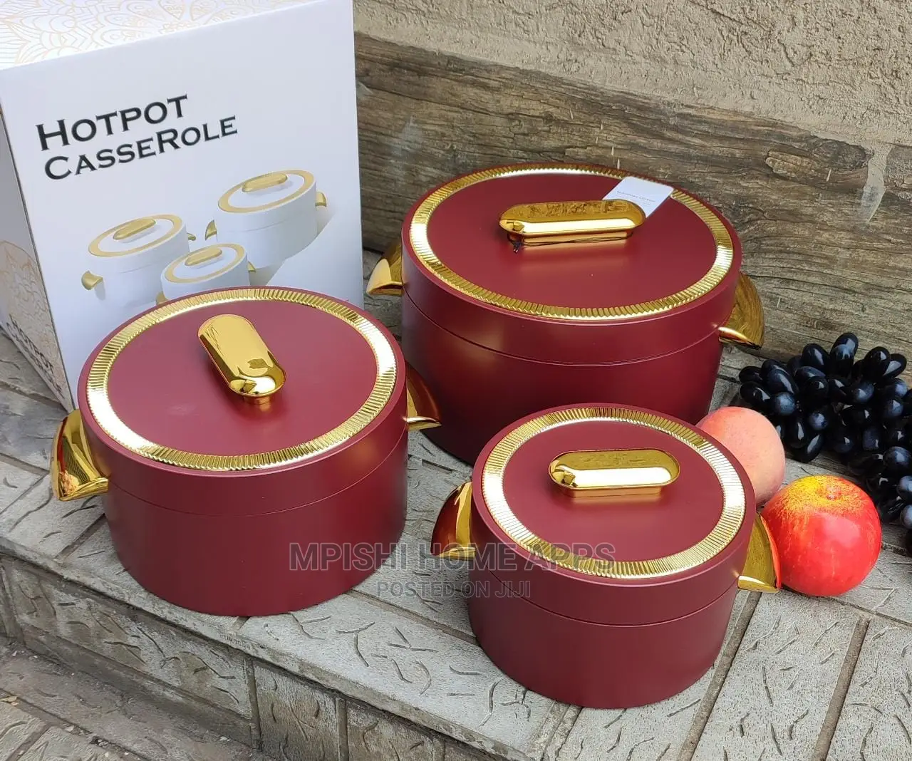 Luxurious Insulated Hotpots 3pcs