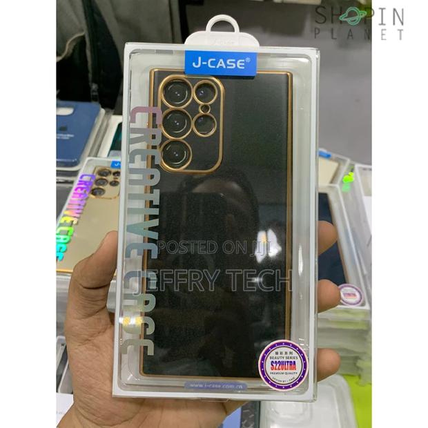 Galaxy S22 Ultra J-Case Back Cover – Black - main view