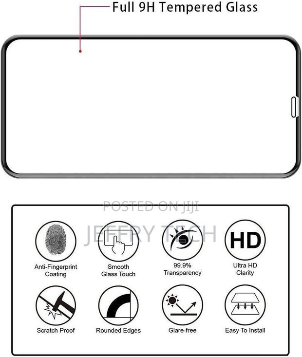 iPhone X Tempered Glass Screen Protector,Black
