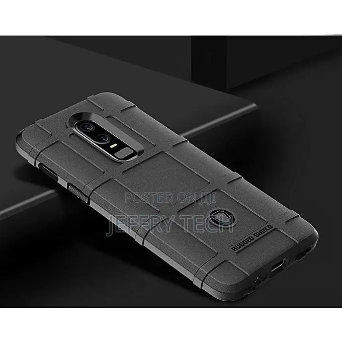 Rugged Cover Case for Oneplus 6 - Black