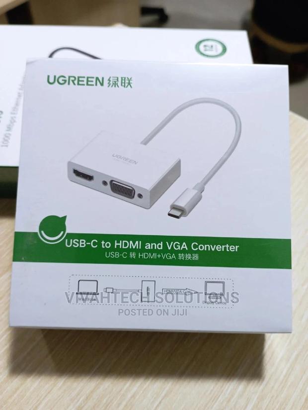Ugreen USB Usb-C to HDMI + VGA Converter - White Mm123