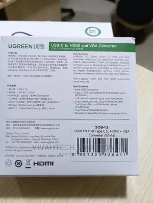 Ugreen USB Usb-C to HDMI + VGA Converter - White Mm123