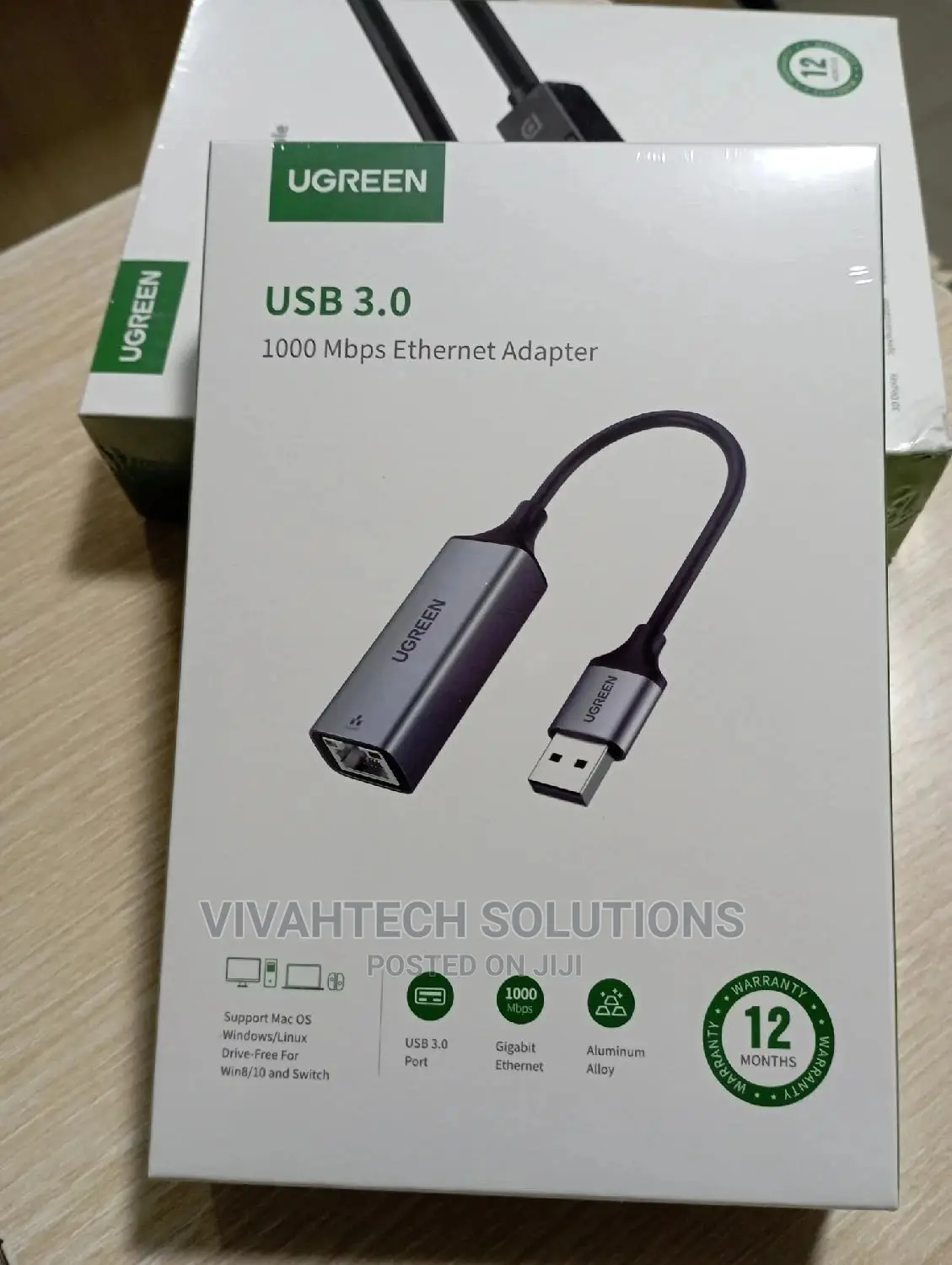 Ugreen USB 3.0 1000 MBPS Ethernet Adapter Aluminum-Cm209