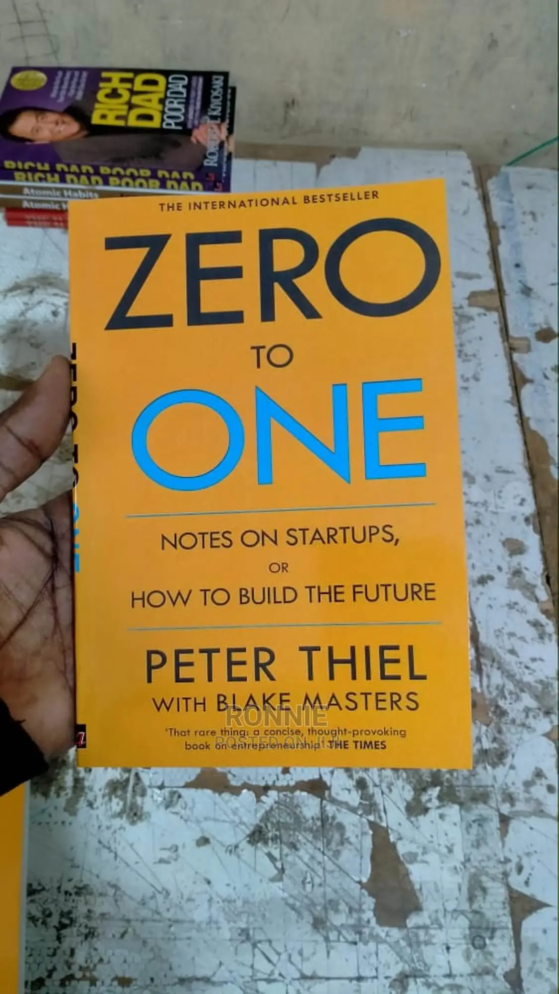 Books Zero to One: Notes on Startups Peter Thiel