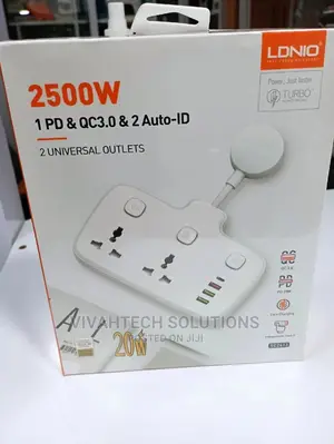 Lonio 20W 2 Universal Outlets Extension With USB PD