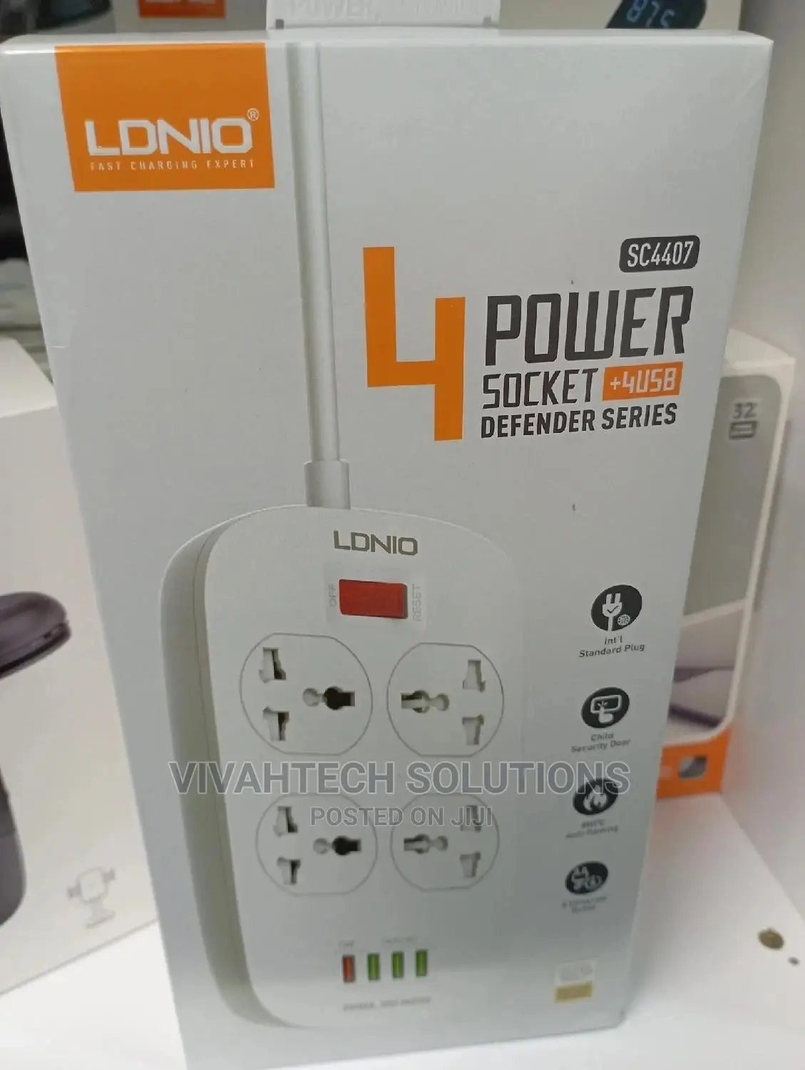 Lonio 4 Power Socket 2500W Extension