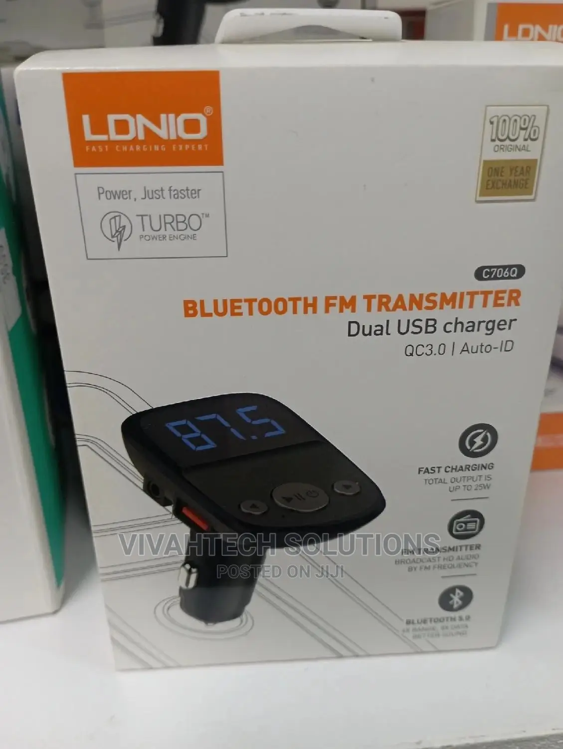 Lonio Bluetooth FM Transmitter Dual USB Charger