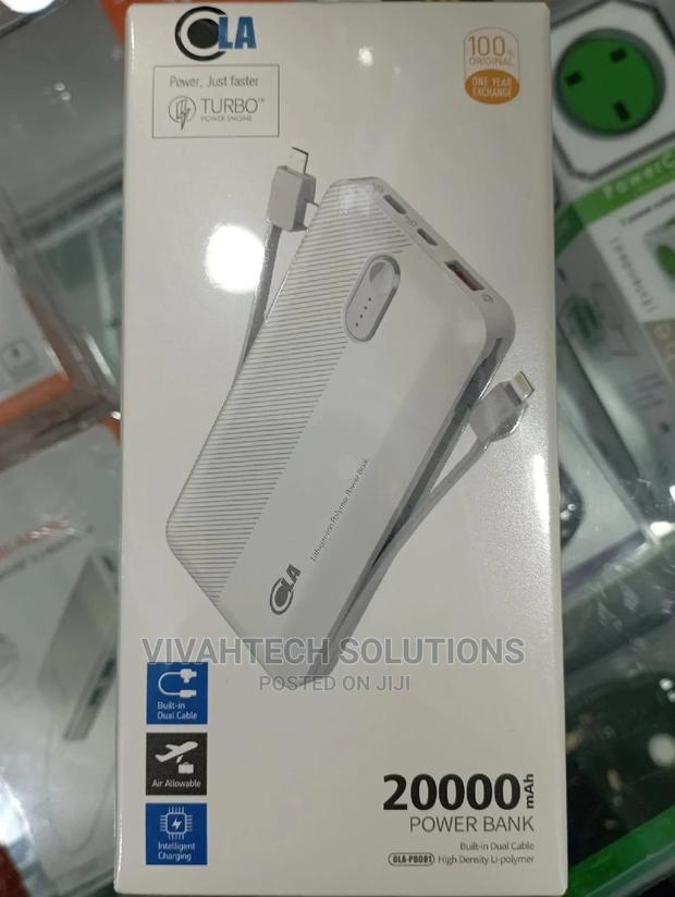 2000 Mah Build in Dual Cable Power Bank - main view