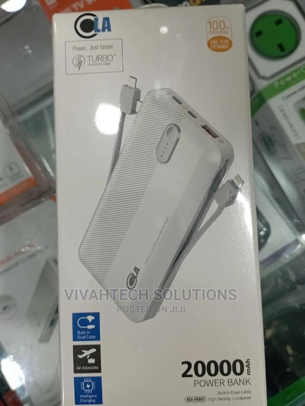 2000 Mah Build in Dual Cable Power Bank - thumbnail 2