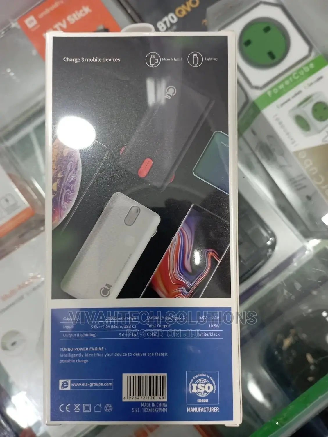 2000 Mah Build in Dual Cable Power Bank