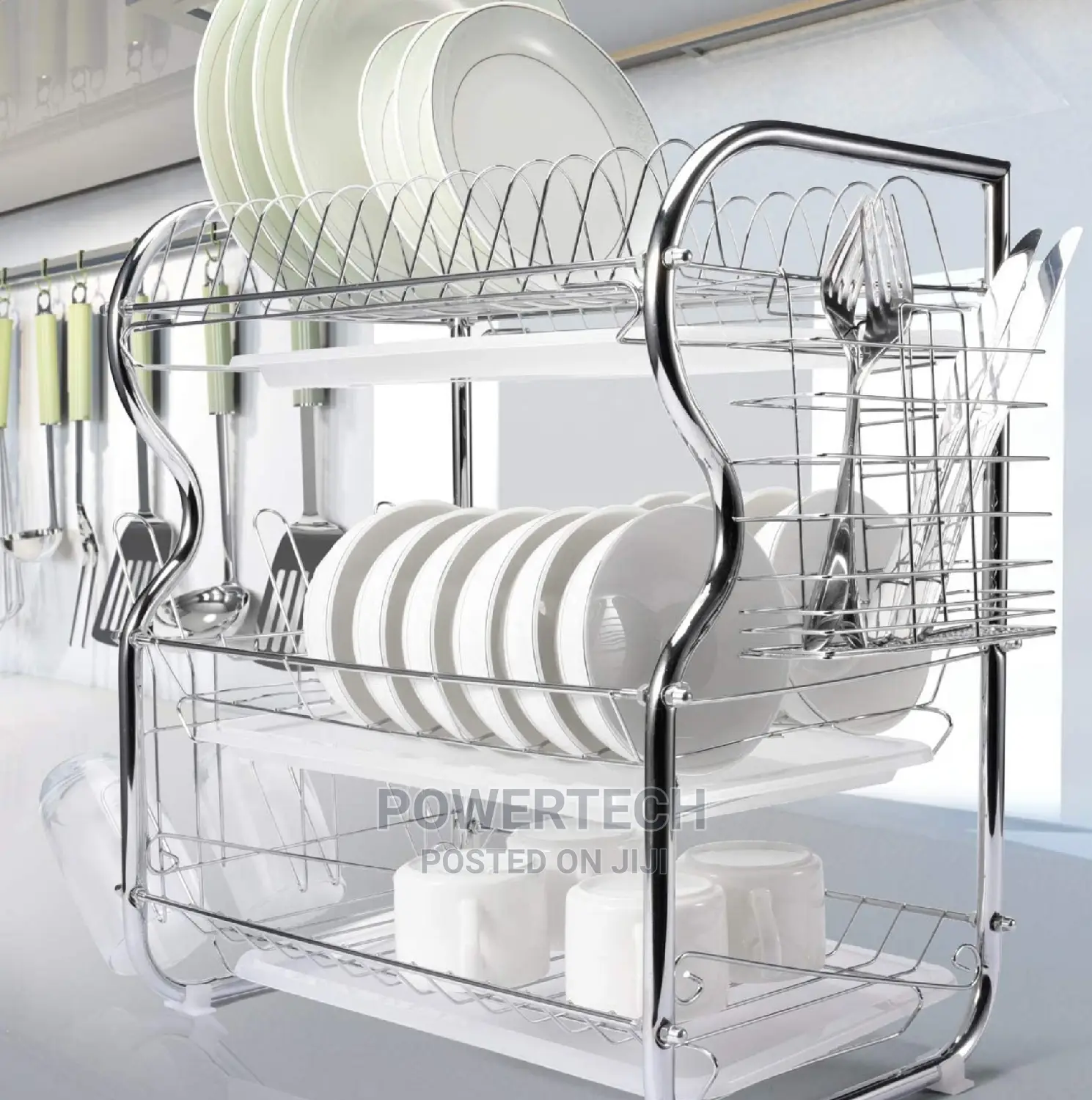 3 Tier Dish Rack With Drainers **