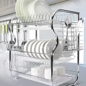 3 Tier Dish Rack With Drainers **