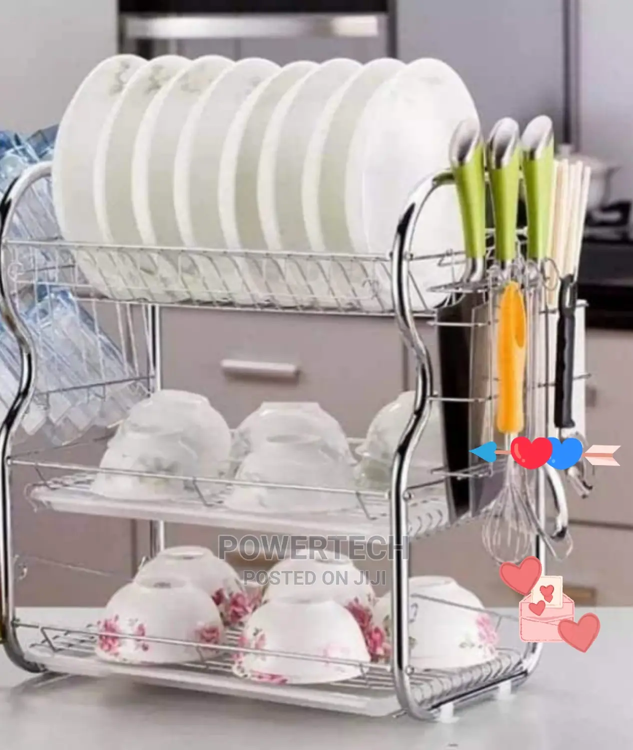 Affordable 3 Tier Dish Rack With Drainers