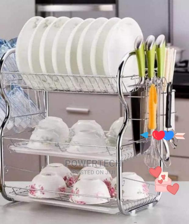 Affordable 3 Tier Dish Rack With Drainers - main view