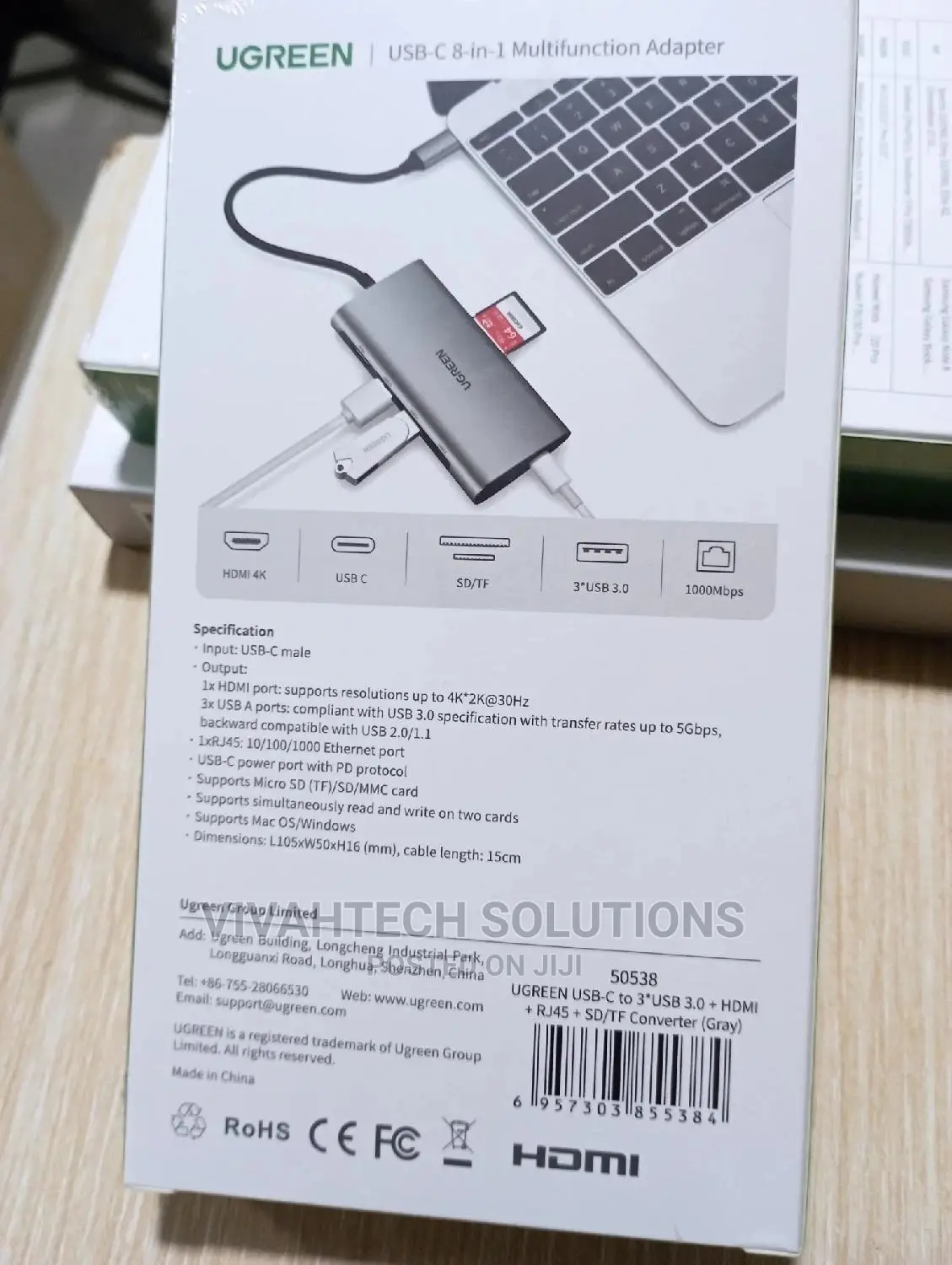 UGREEN USB-C Multifunction Adapter 8 in 1 -CM121