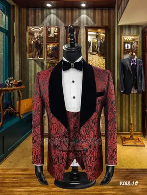Maroon Wedding Tuxedo
