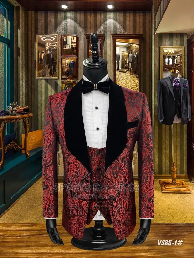 Maroon Wedding Tuxedo