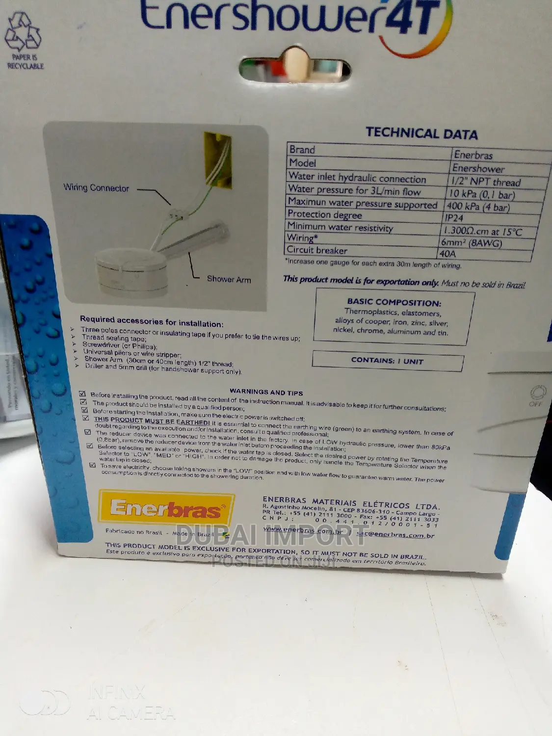 Enershower 4 Temperature